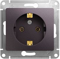 Розетка с заземлением без рамки Systeme Electric Glossa 1-м. сиреневый туман картинка